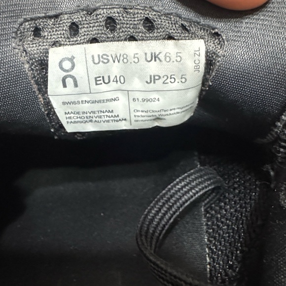 On Running Cloudmonster Black Magnet Womens 8.5 Sneaker All Solid Black - Picture 14 of 16